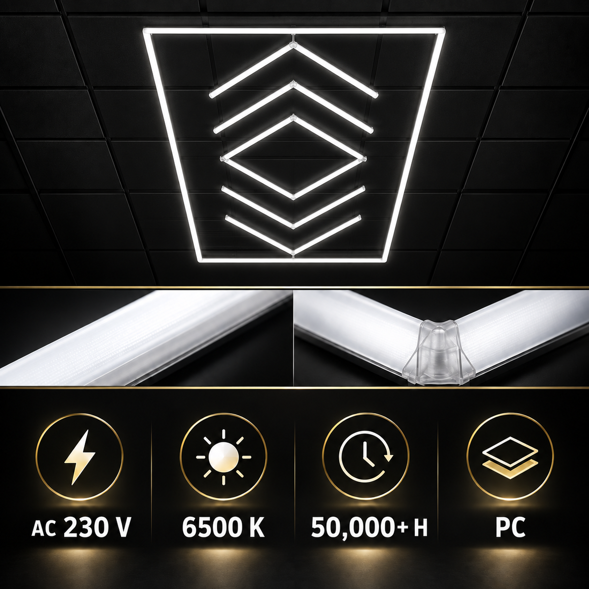 Arrow LED Ceiling Light — White