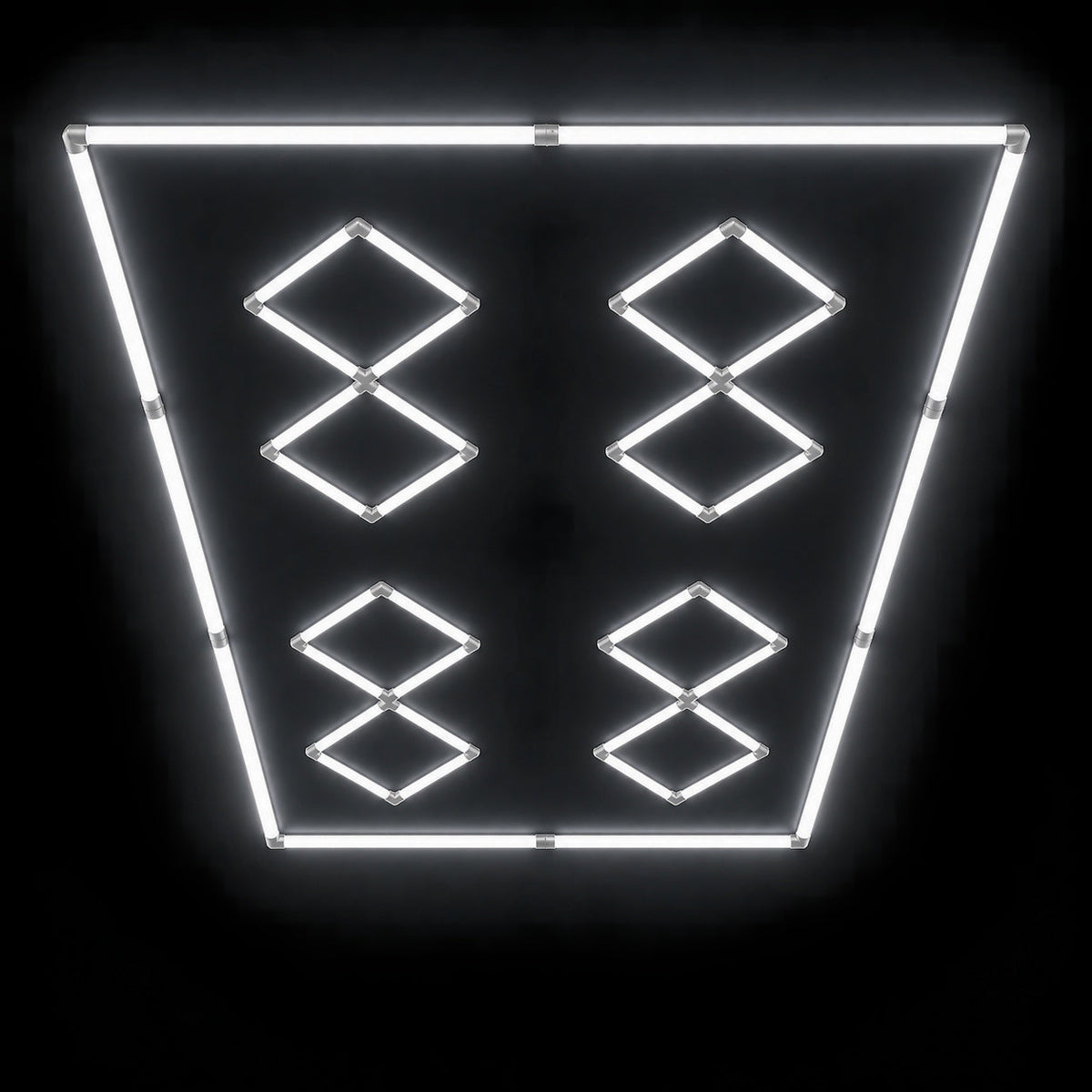 Double Diamond LED Ceiling Light — White