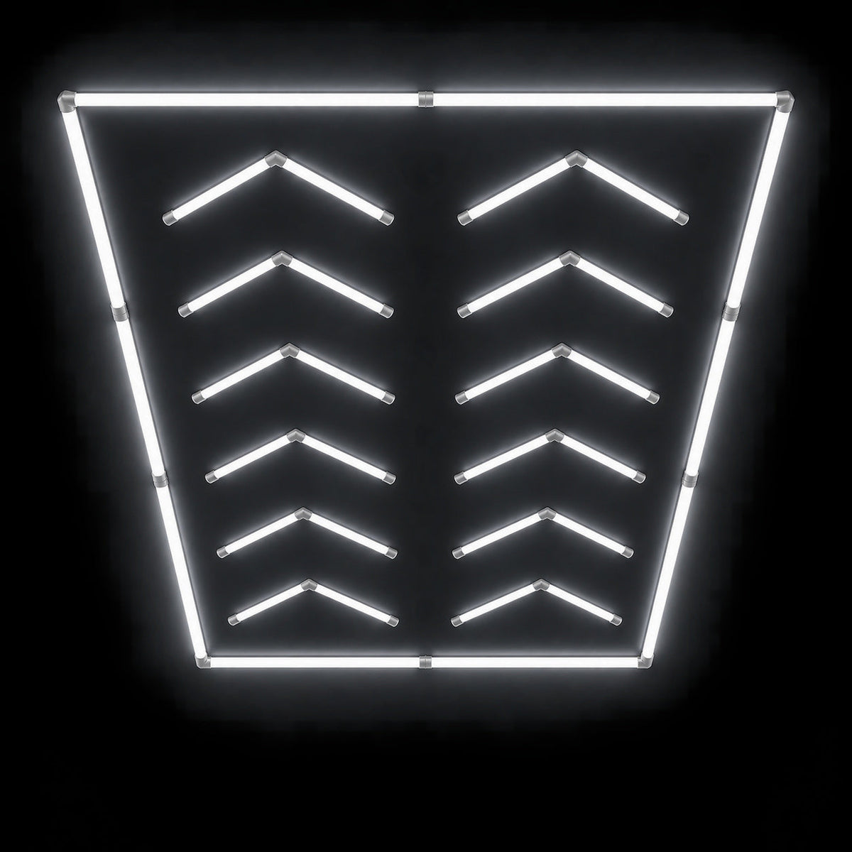 Double Arrow LED Ceiling Light — White
