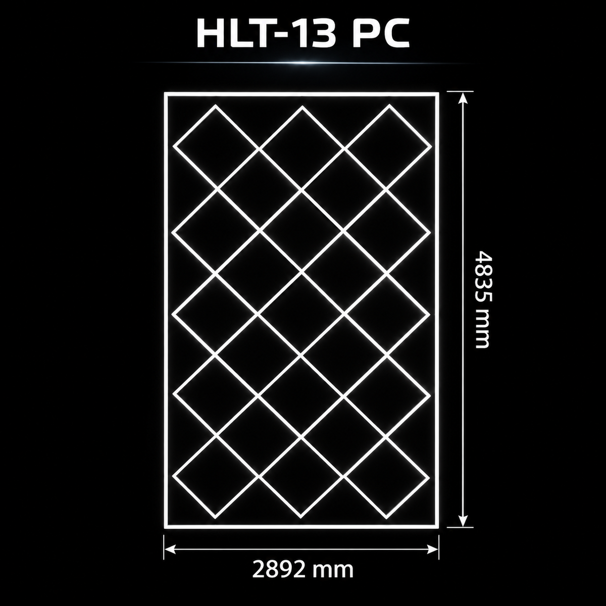 Diamond Grid LED Ceiling Light — White