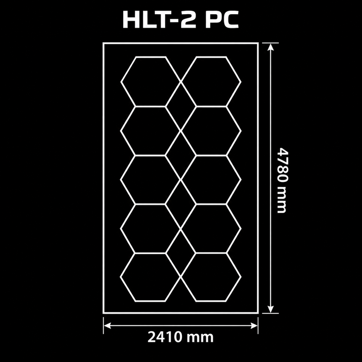 Double Hexagon LED Ceiling Light — White