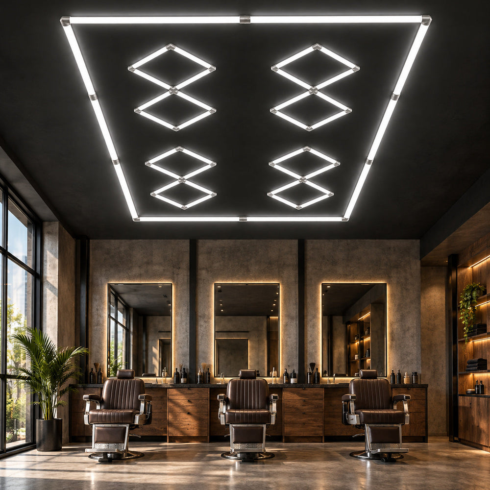 Lighting inspiration for a salon or studio