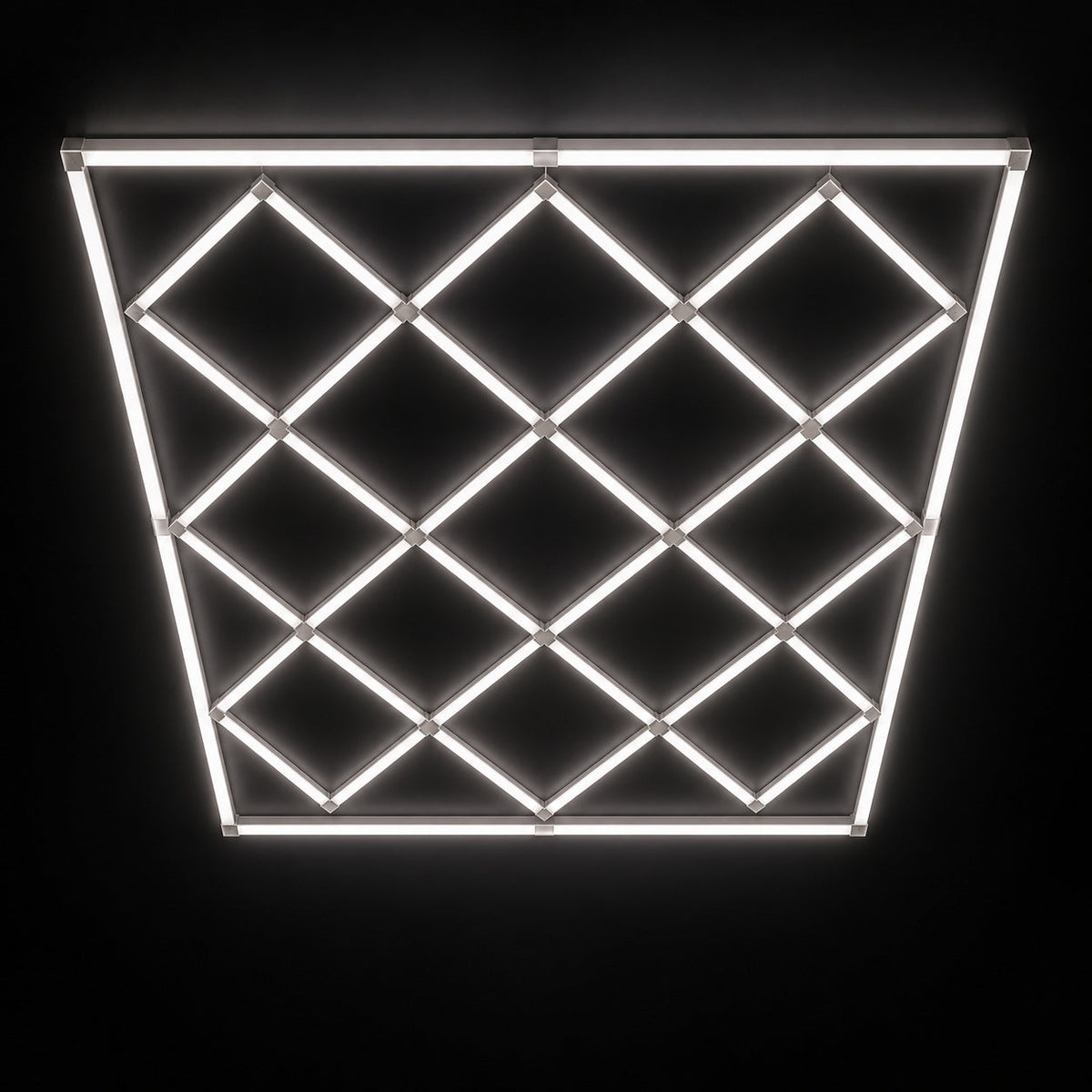 Diamond Grid LED Ceiling Light — White