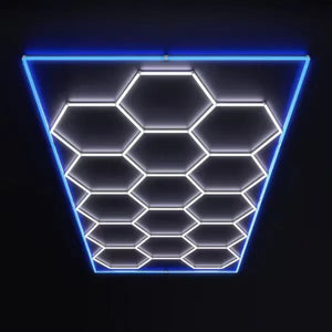 Hexagon LED Ceiling Light — Blue