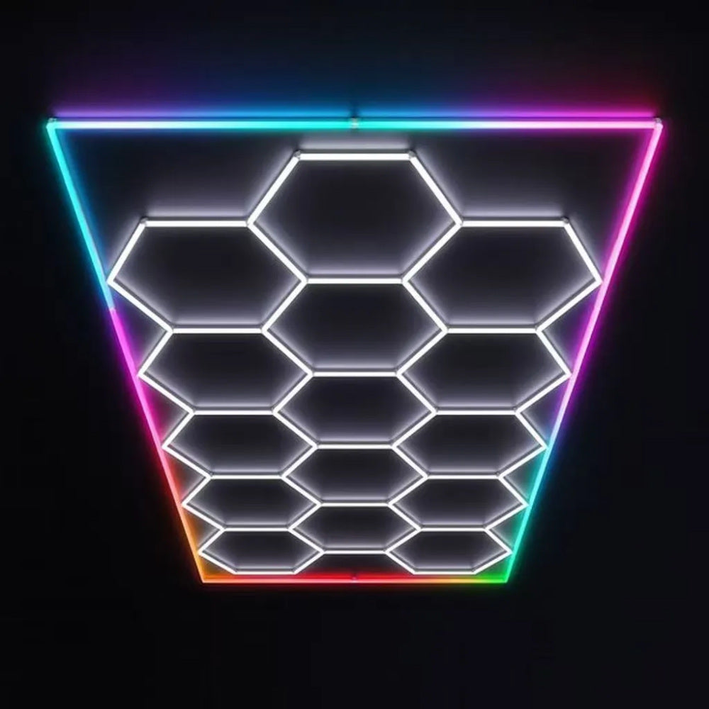 Hexagon LED Ceiling Light — RGB